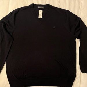 Beautiful Brooks Brothers Merino Wool Sweater Dark Navy Men's XL